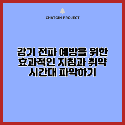 감기 전파 예방을 위한 효과적인 지침과 취약 시간대 파악하기