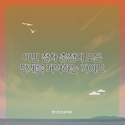 이민 절차 총정리: 모든 단계를 파악하는 가이드