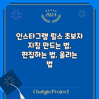 인스타그램 릴스 초보자 지침: 만드는 법, 편집하는 법, 올리는 법