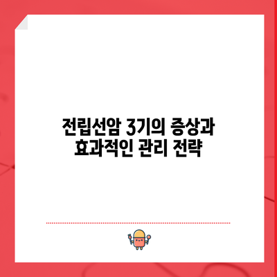 전립선암 3기의 증상과 효과적인 관리 전략