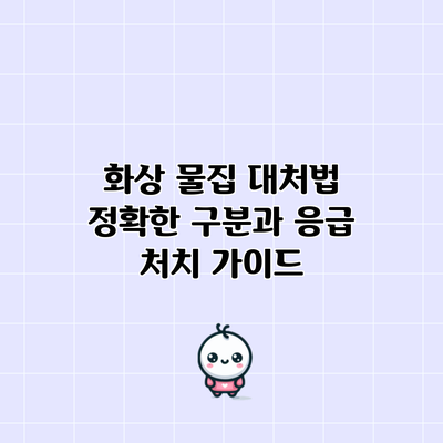 화상 물집 대처법: 정확한 구분과 응급 처치 가이드