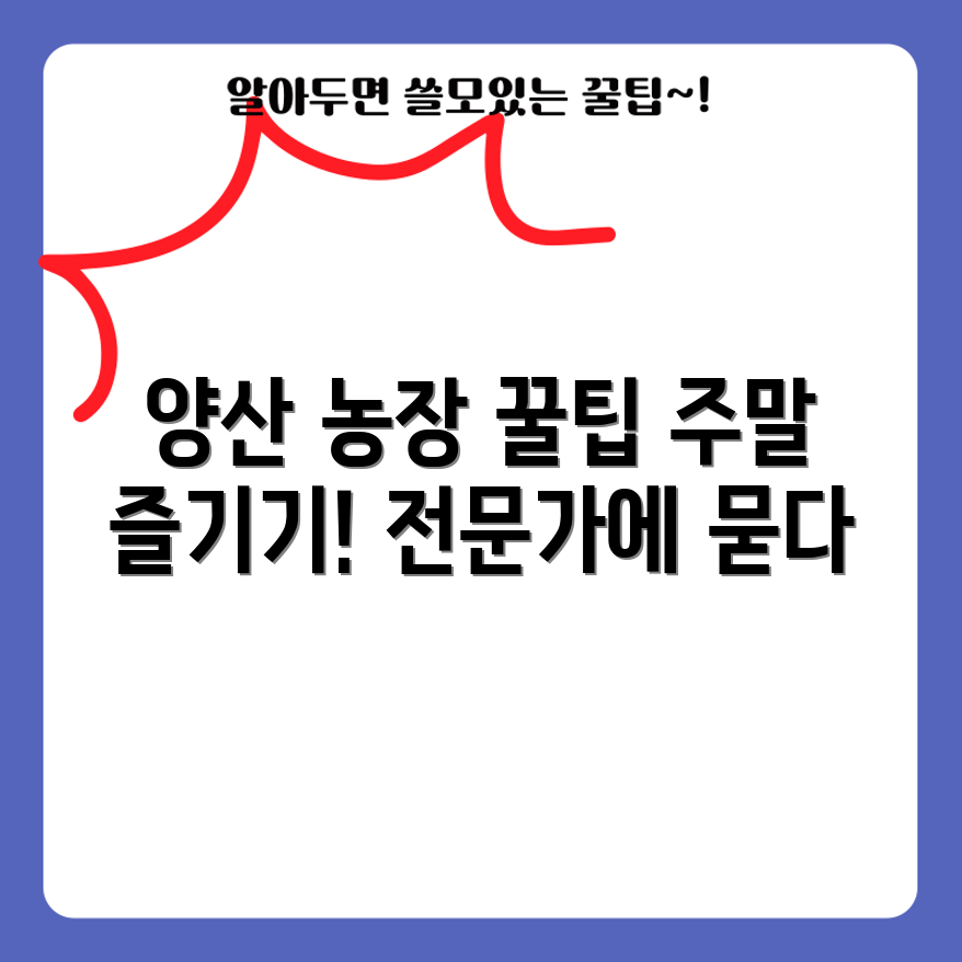 양산 주말농장 매물, 전문가 찾는 비결은?