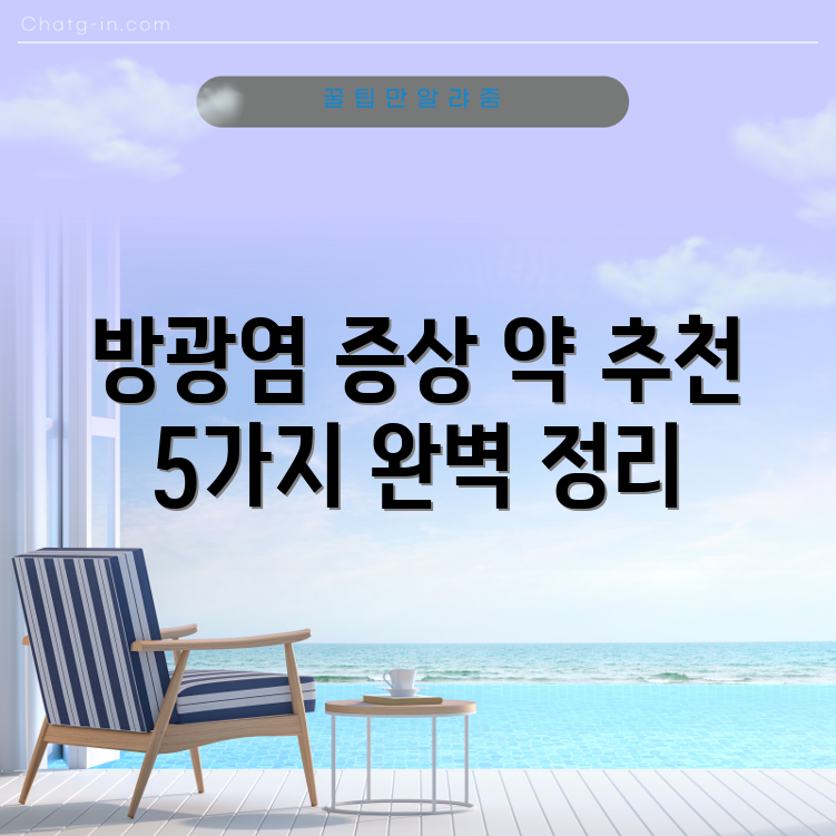 방광염 증상과 약 추천 5가지 완벽 정리