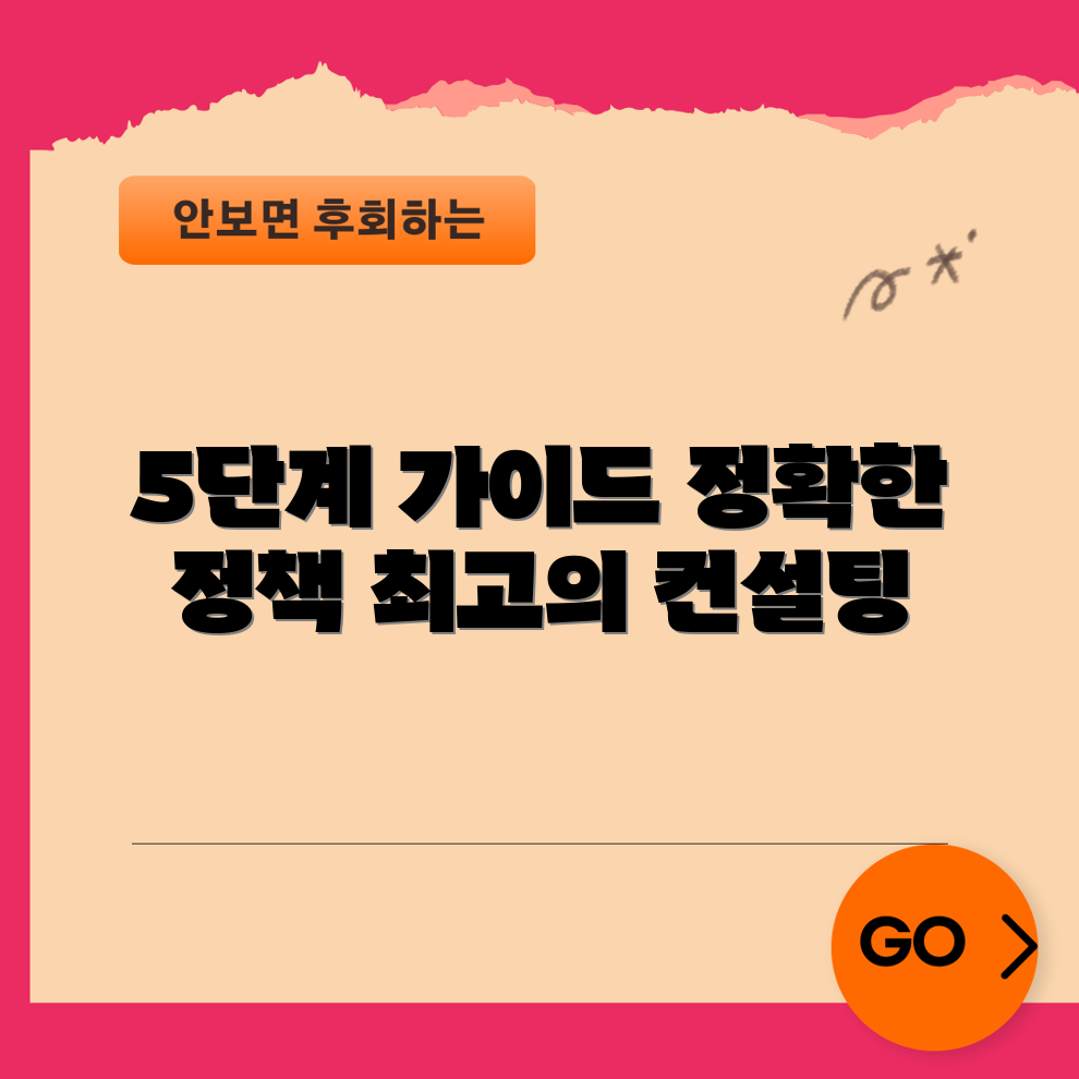 정확한 정부 정책 컨설팅 가이드 5단계