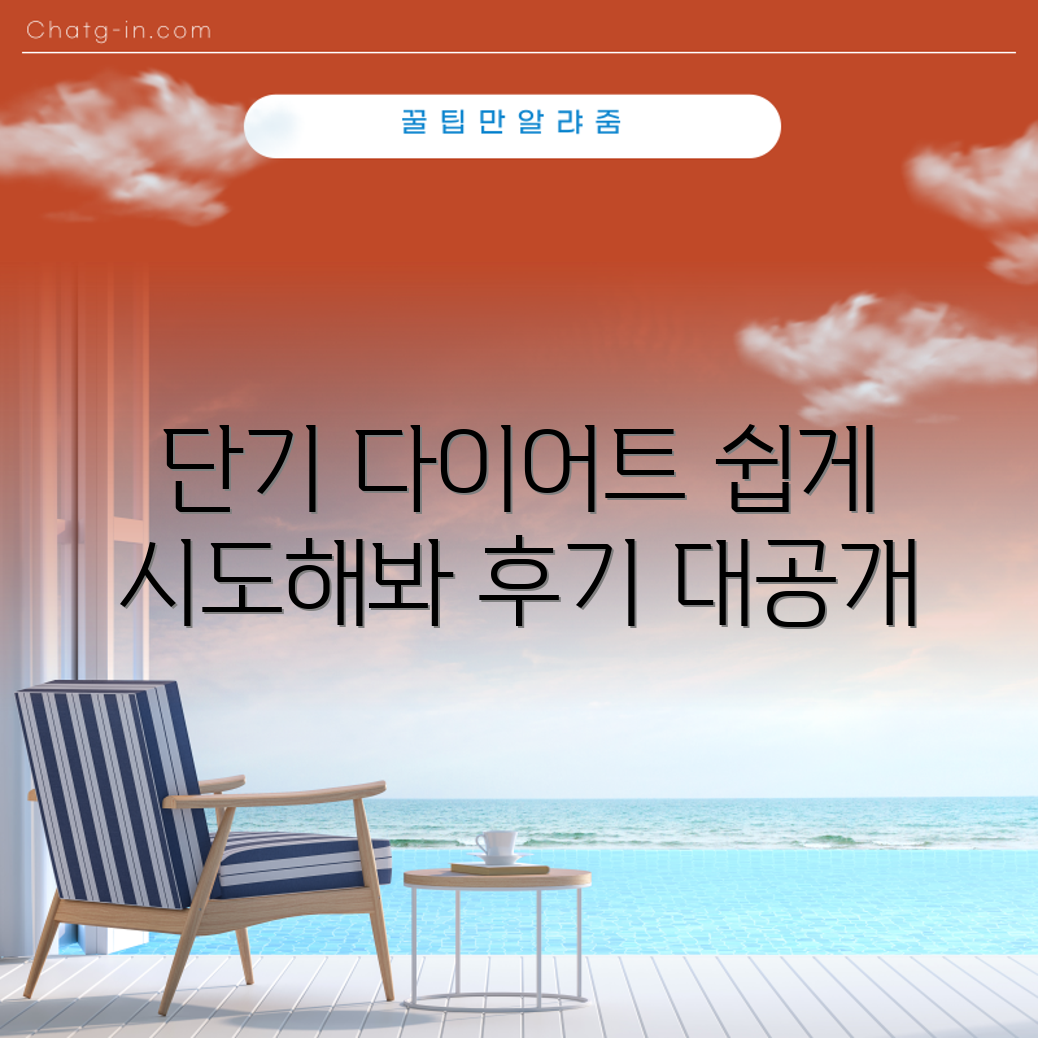 누구나 쉽게 시도하는 단기 다이어트 보조제 후기