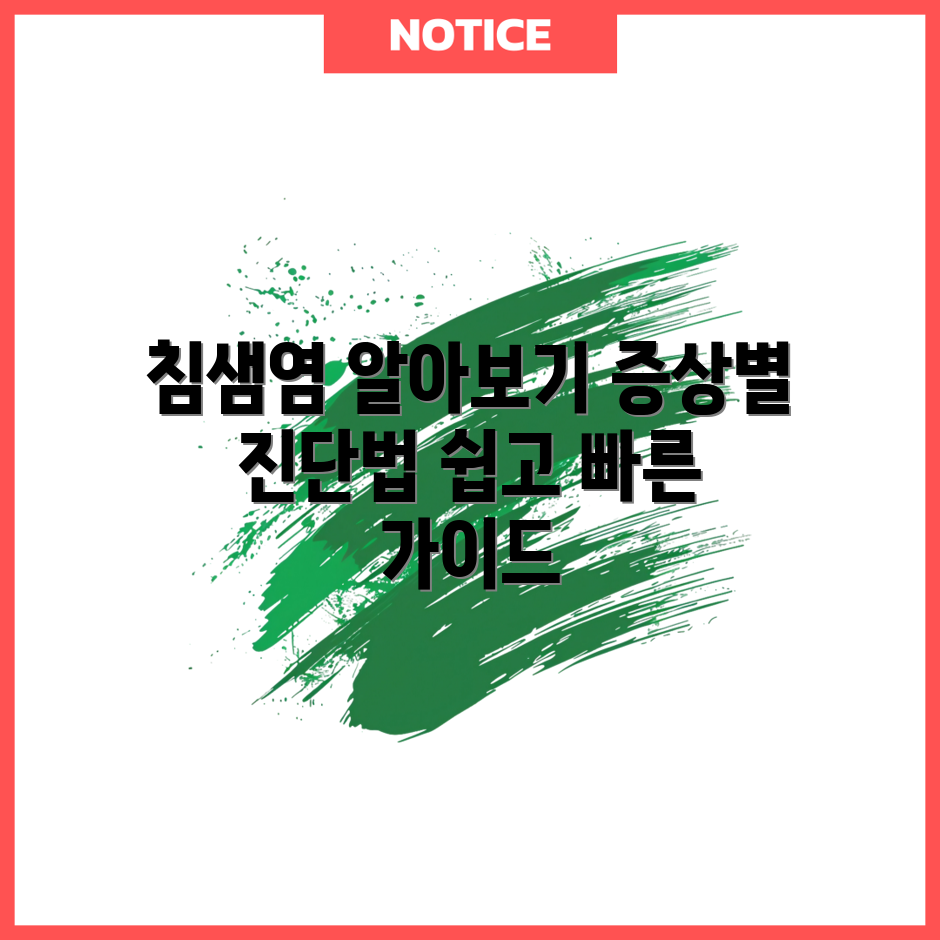 침샘염 검사 가이드: 증상별 5가지 진단법