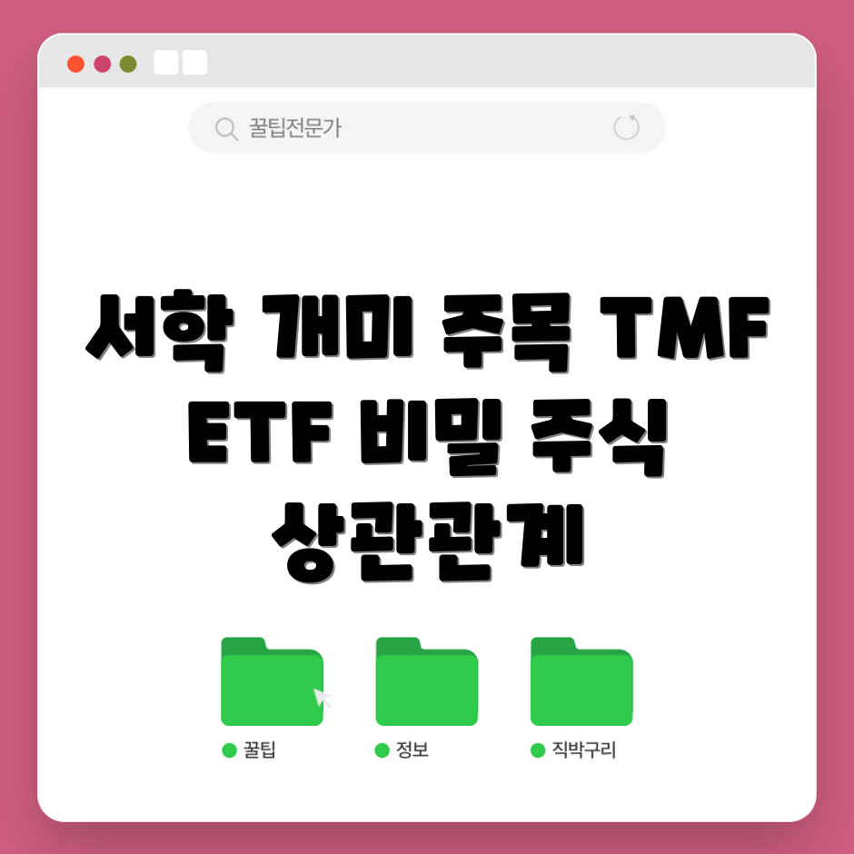 충격적인 서학 개미 주목 종목과 TMF ETF 상관관계