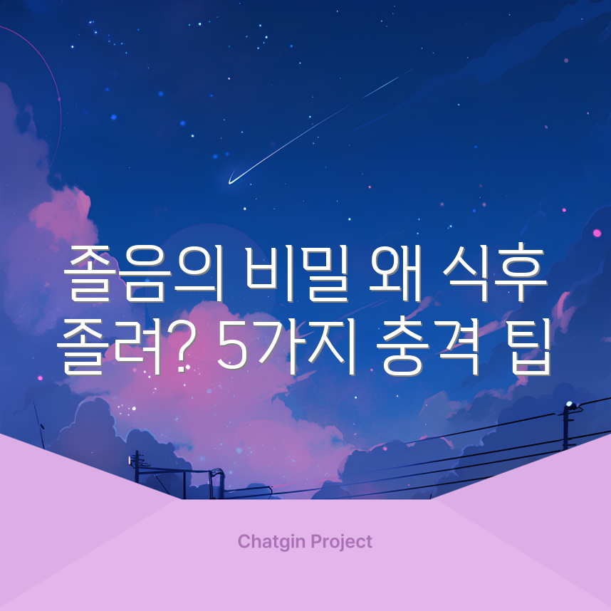 충격적인 식후 졸음의 비밀 5가지!