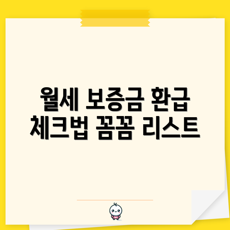 믿을 수 없는 월세 보증금 환급 체크리스트!