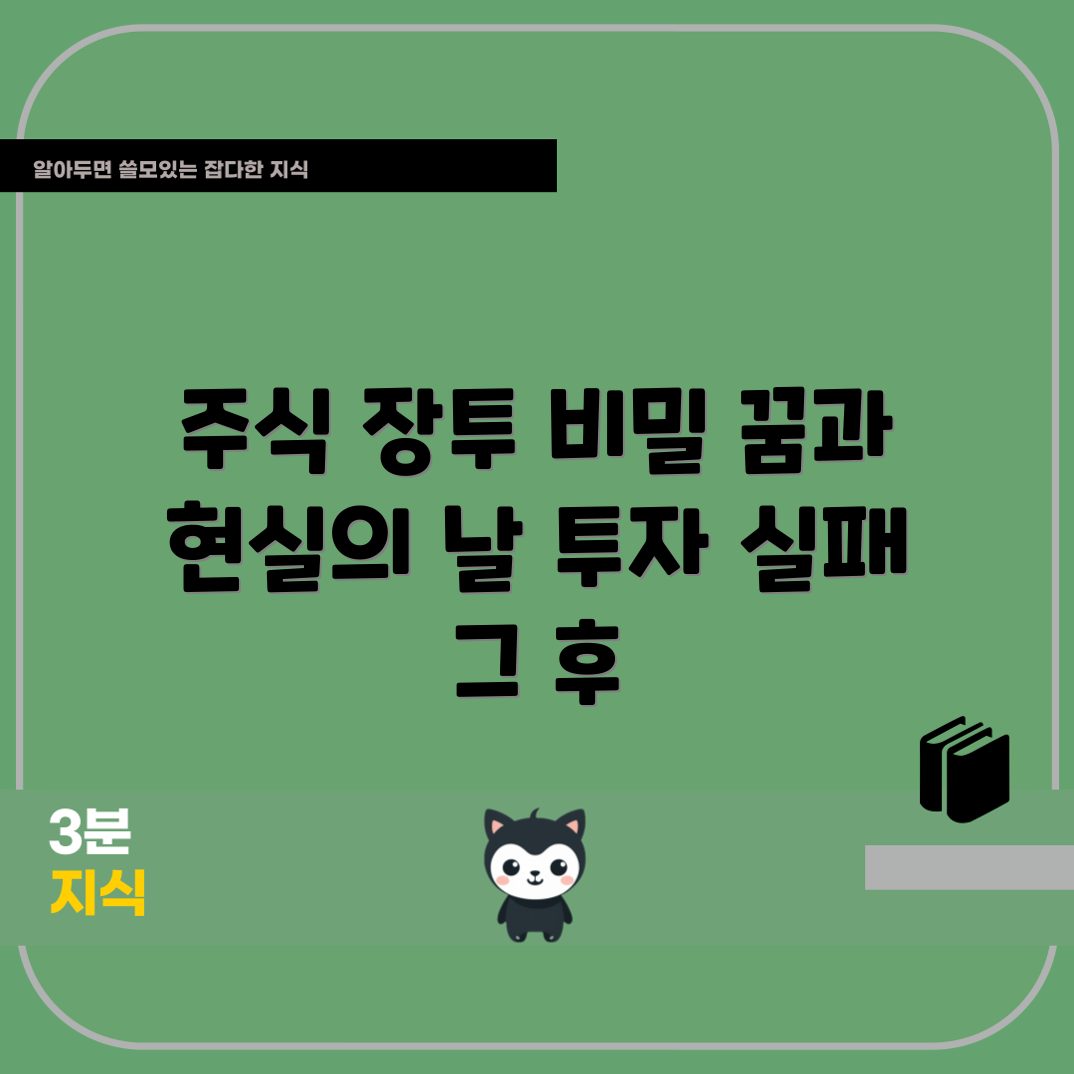 믿을 수 없는 주식 장투의 꿈과 현실!