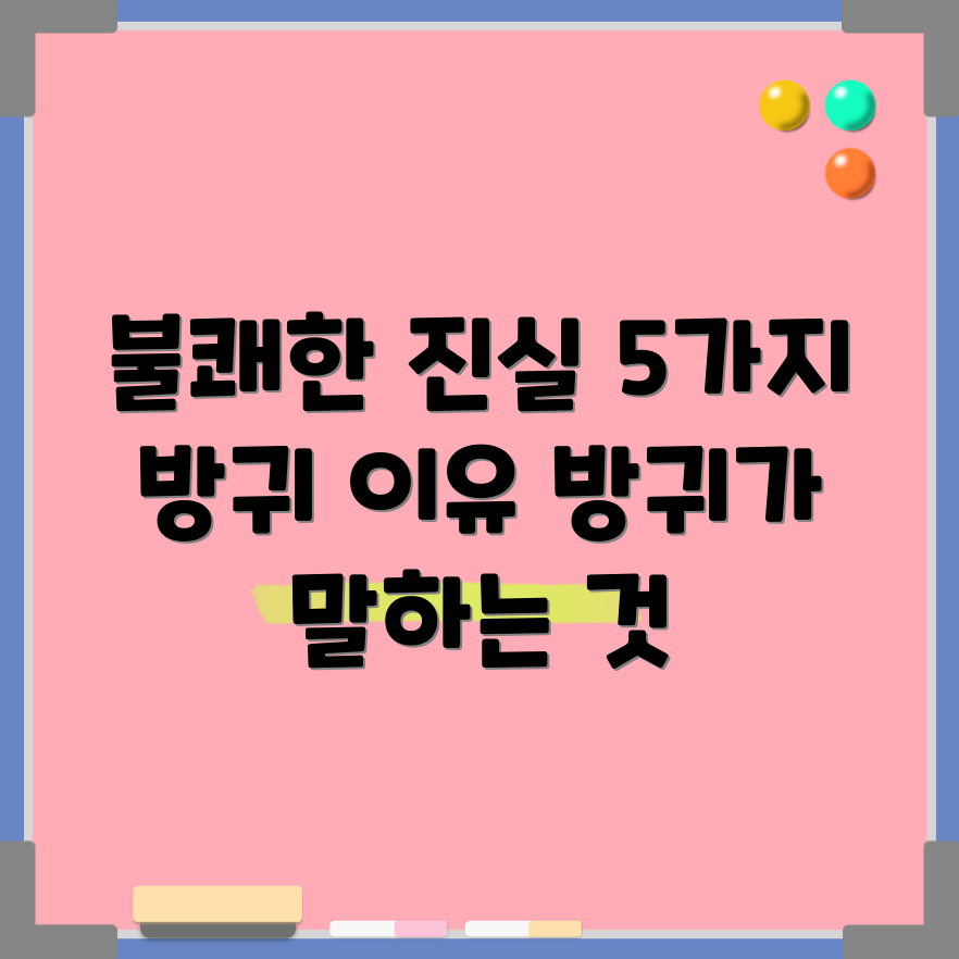 지독한 방귀 냄새의 불편한 진실 5가지