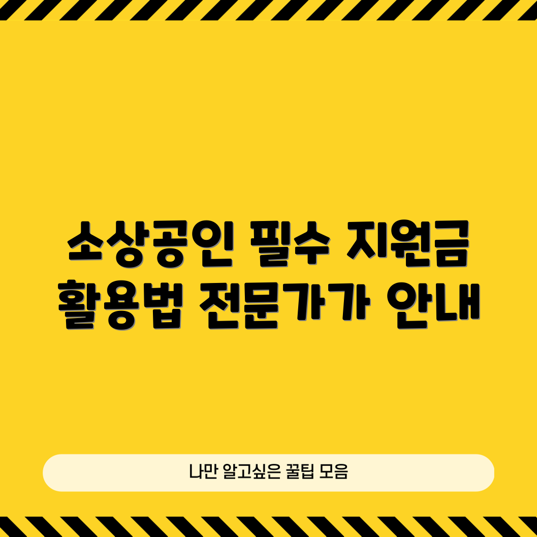 소상공인 지원금 전문가 솔루션, 어떻게 활용할 수 있을까요?