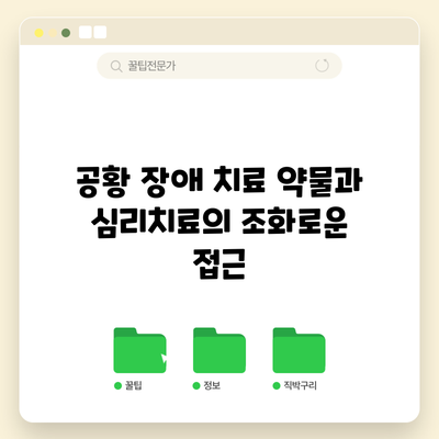 공황 장애 치료: 약물과 심리치료의 조화로운 접근