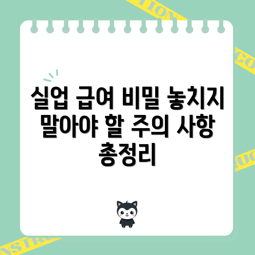 충격적인 실업 급여 수령 가이드와 주의 사항