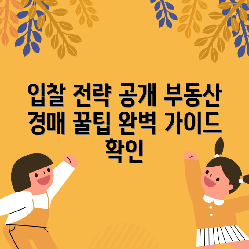 경매 부동산 입찰 전략 완벽 가이드