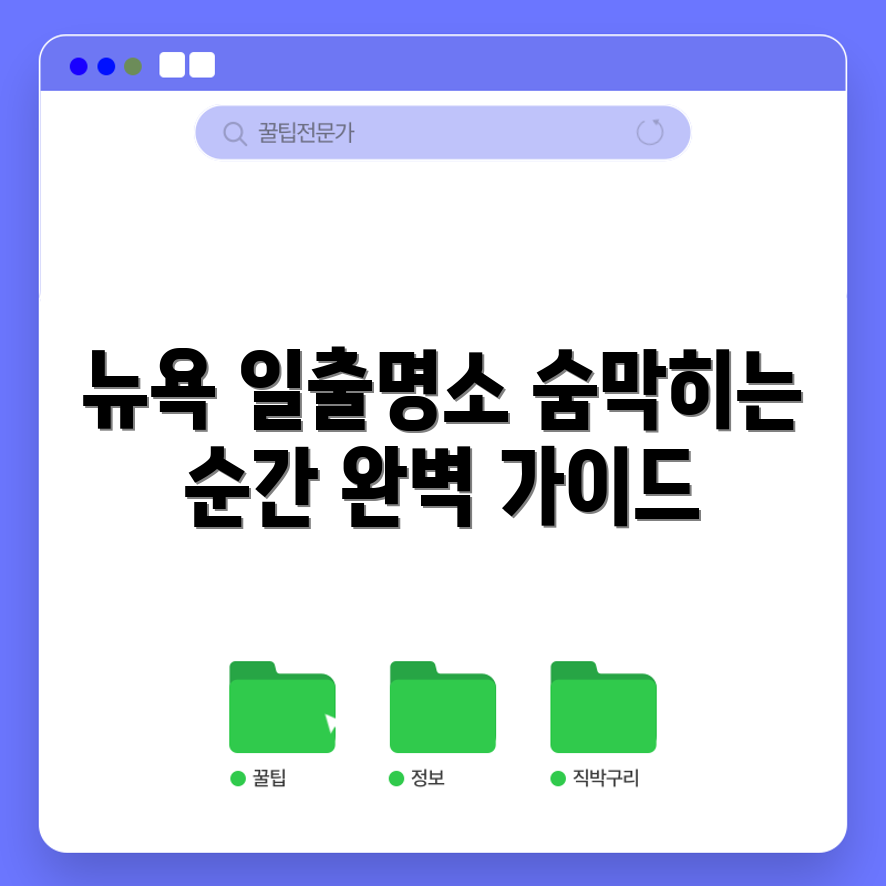 뉴욕의 일출 명소 마스터하기: 숨 막히는 순간들