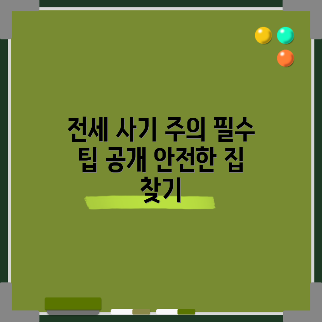 전세 사기 예방, 필수 팁은 무엇일까요?