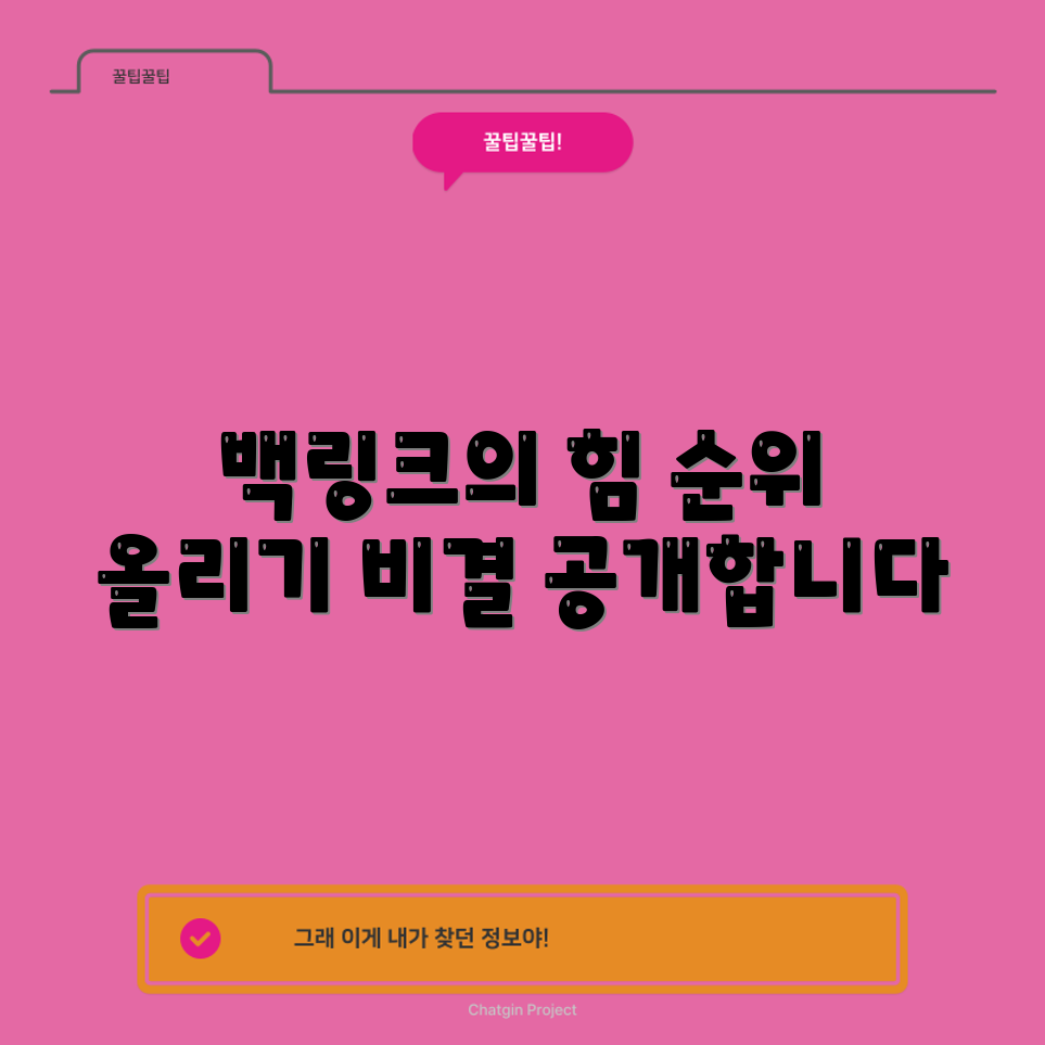 백링크의 중요성, 웹사이트 순위 상승 전략은?